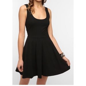 Sparkle & Fade Black Mini Skater Dress